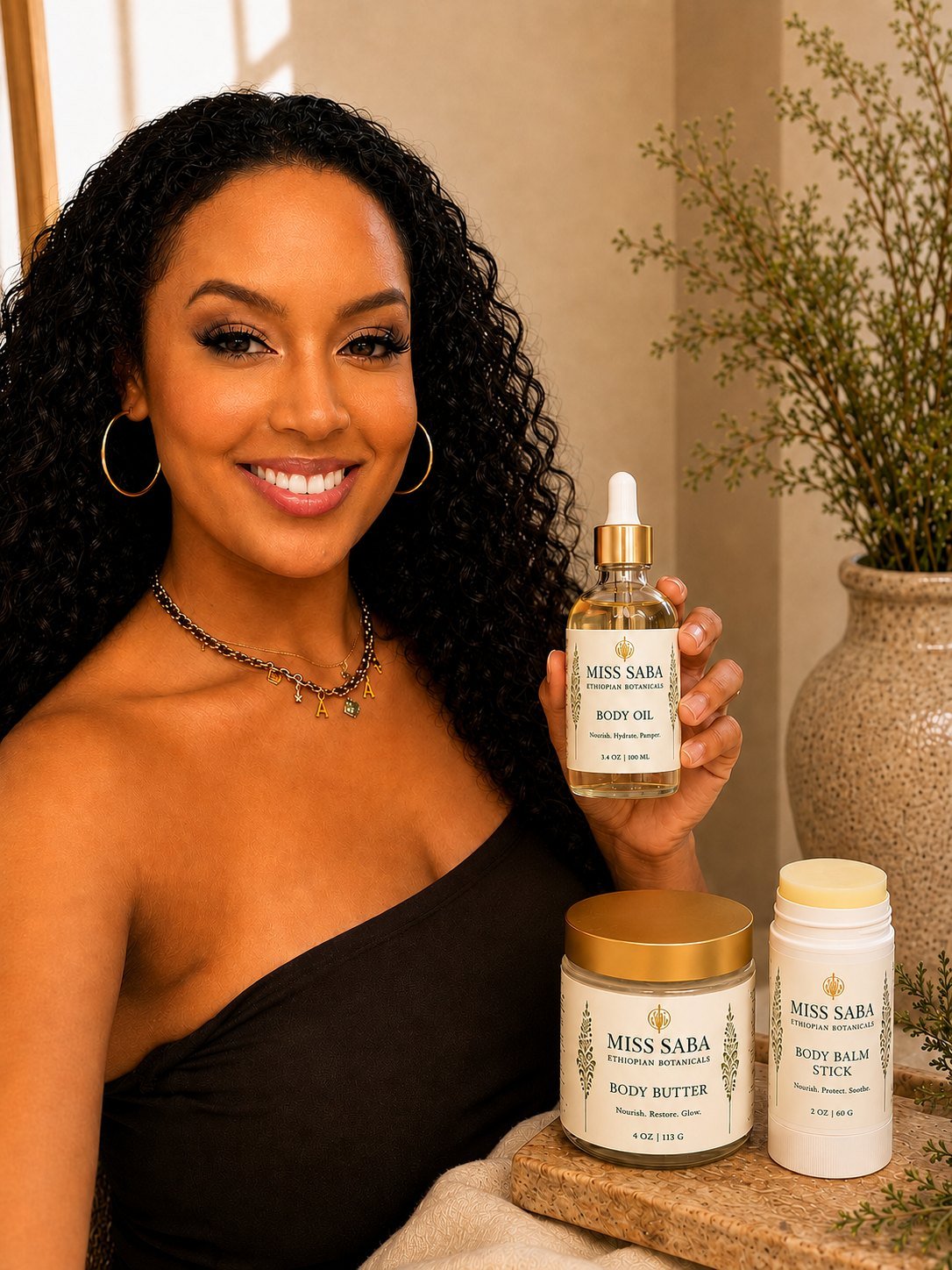 Saba, founder of Miss Saba Ethiopian Botanicals